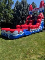 ME9966f1c36b84369968f463e75d3c9895 1754689996 Red white & cool 15' single lane Waterslide